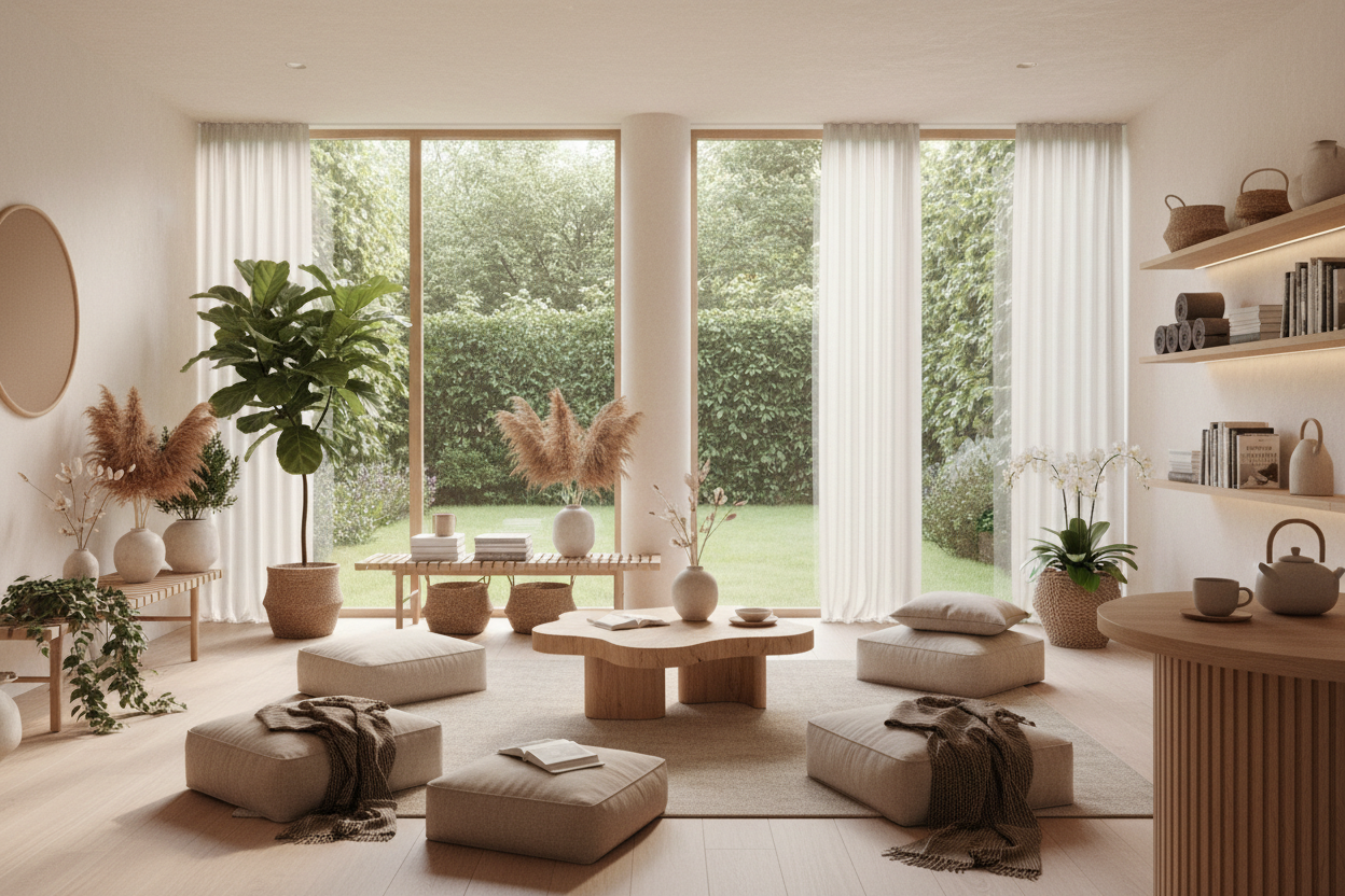 wellness peaceful home, studio, or cafe